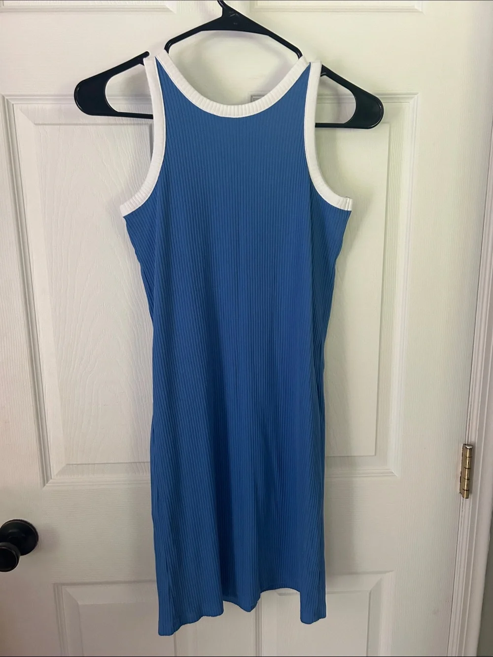 Old Navy Girl’s Blue Tank Dress with White Trim
